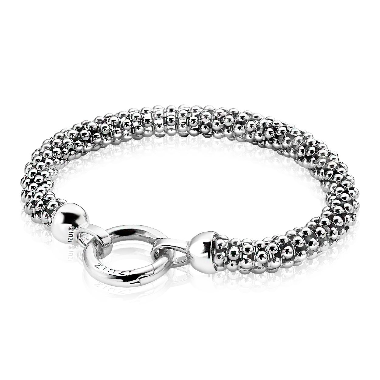 Zinzi zilveren brede schakel armband 19cm ZIA733