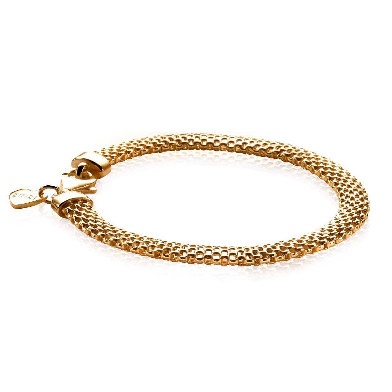 zilveren Zinzi armband, verguld fantasie 6mm