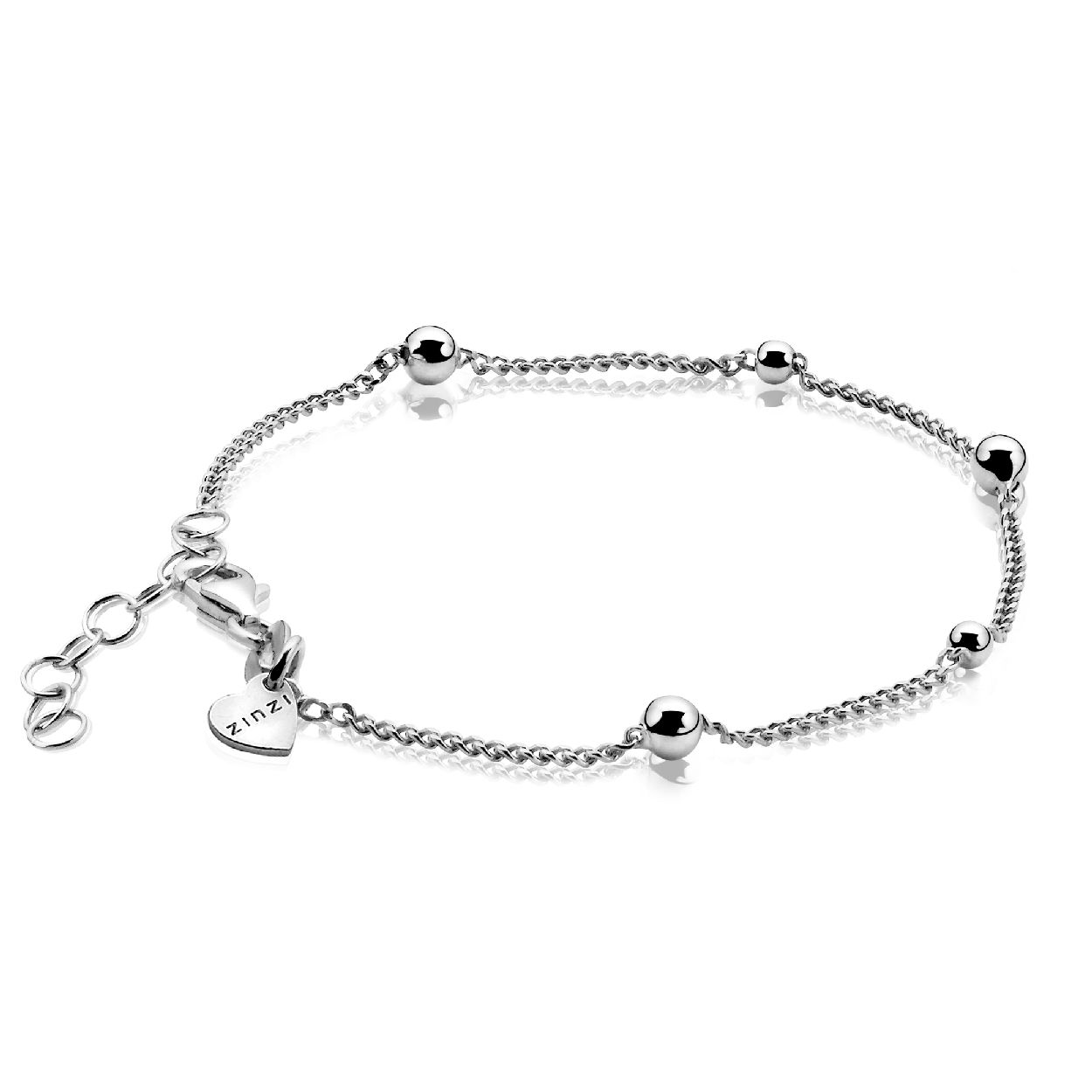 ZINZI zilveren fantasie armband 17-20 cm ZIA987