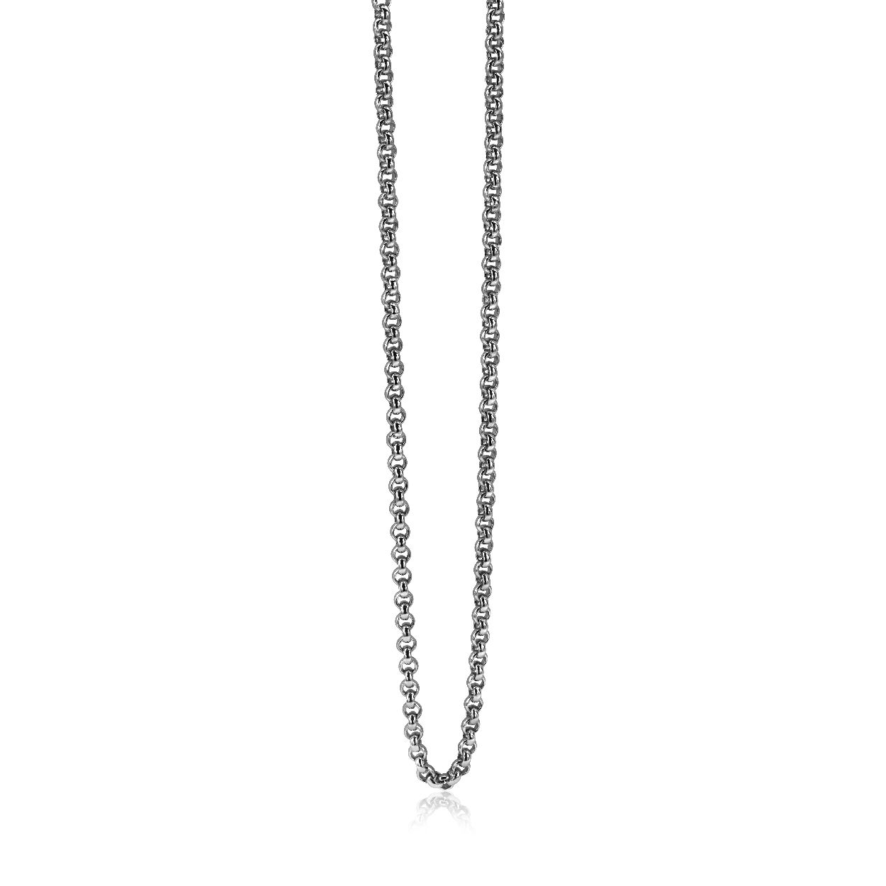 Zinzi zilveren jasseron ketting 5mm breed 45cm ZIC1009