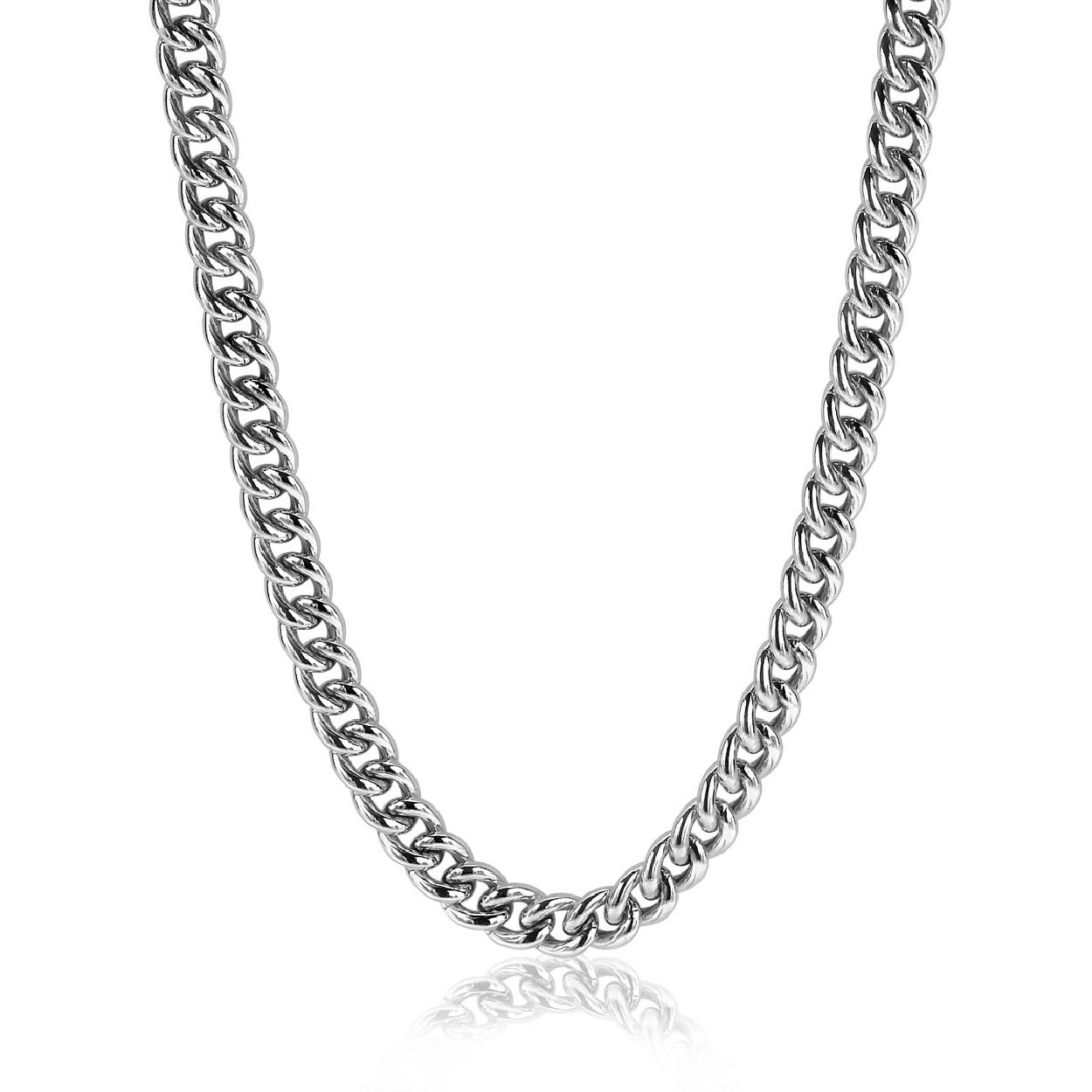 ZINZI zilveren gourmet collier 6,5mm breed 45cm ZIC1056 met luxe veersluiting 
