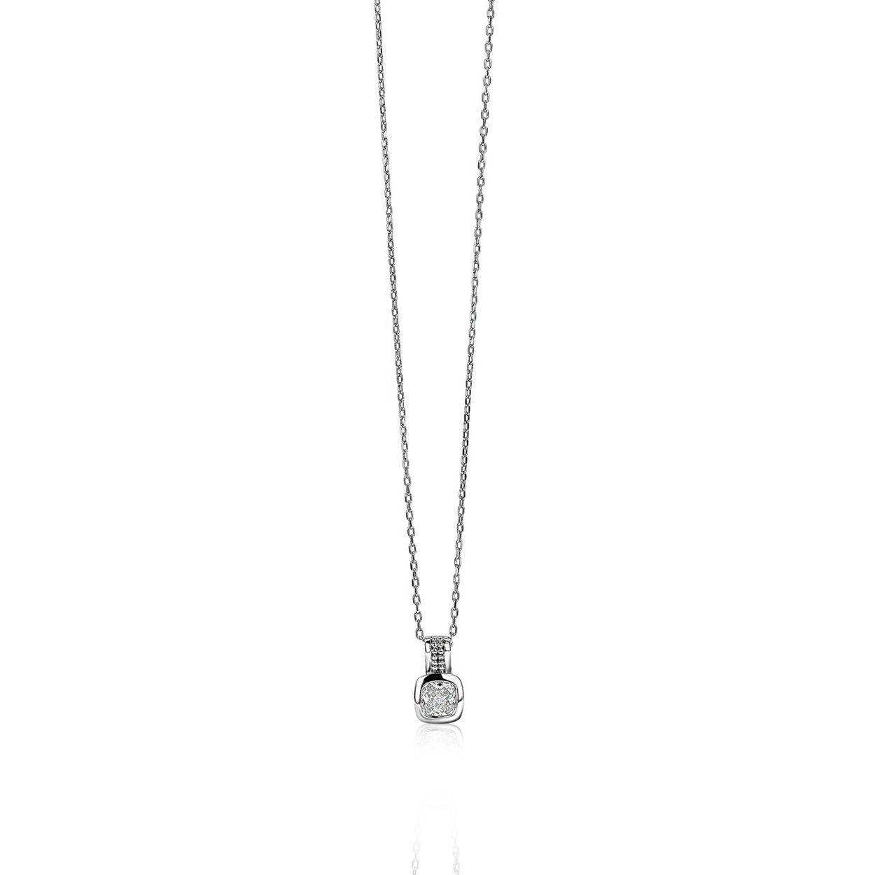 ZINZI zilveren ketting met hanger 42cm ZIC1370