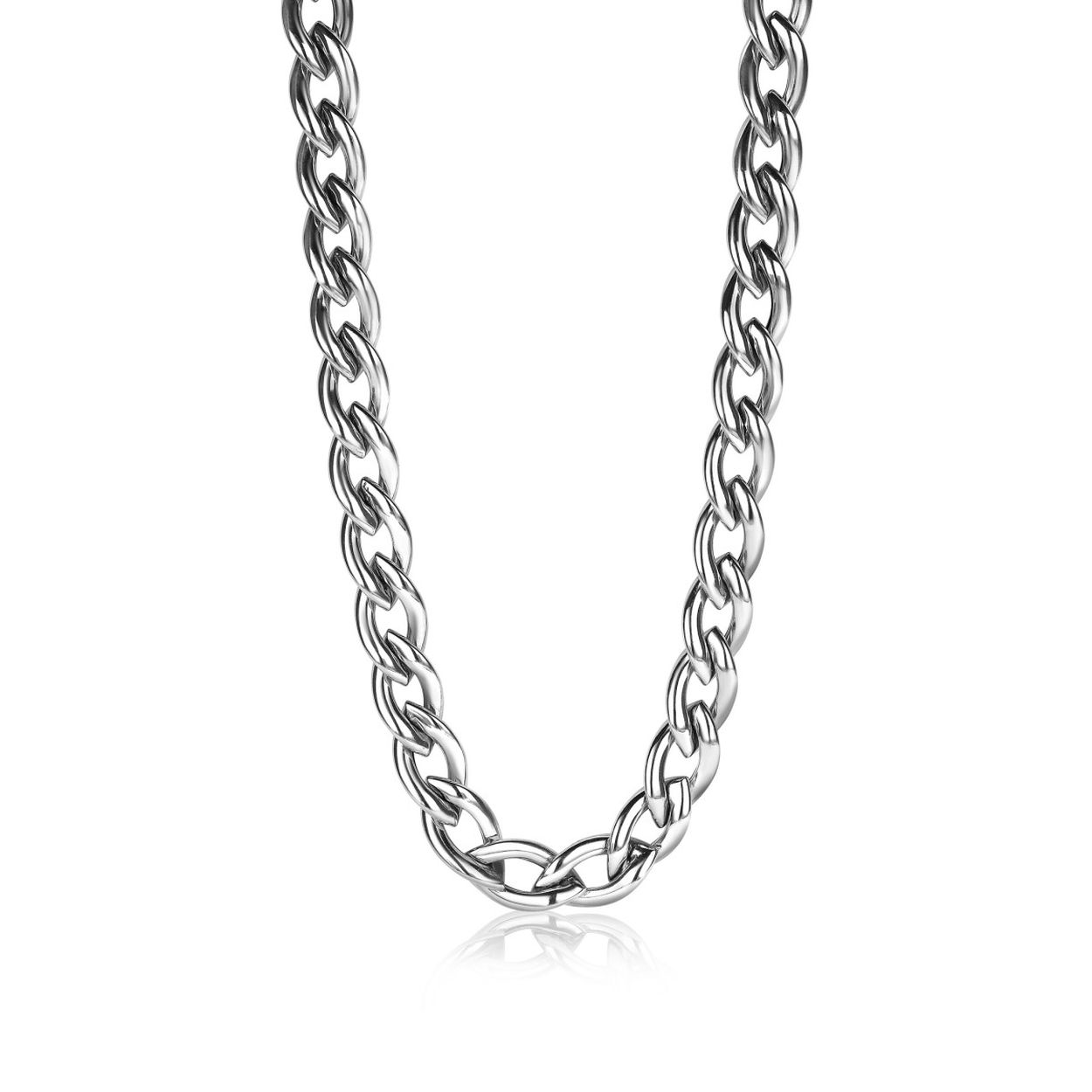 ZINZI zilveren schakelketting 45cm breed ZIC1479