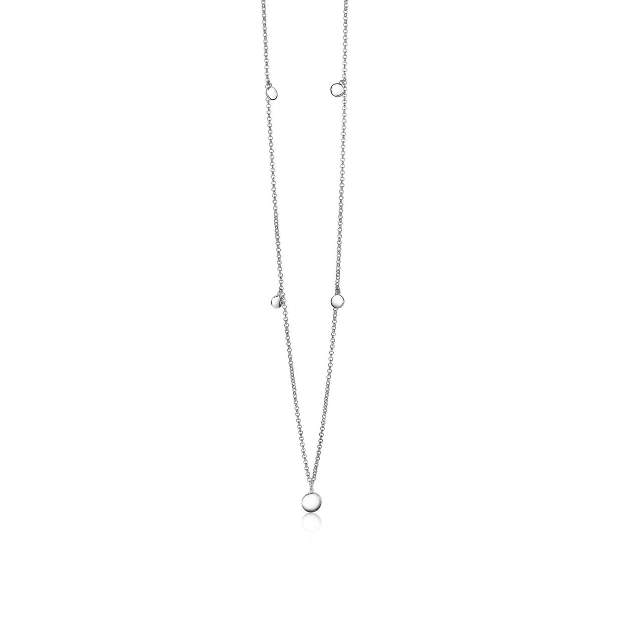 ZINZI zilveren ketting 70cm rondjes ZIC1484-70