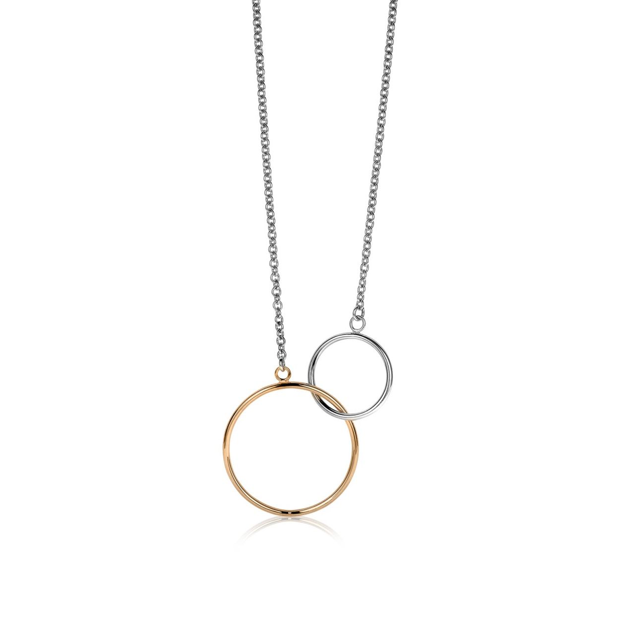 ZINZI zilveren collier ronde vormen 45cm ZIC1500