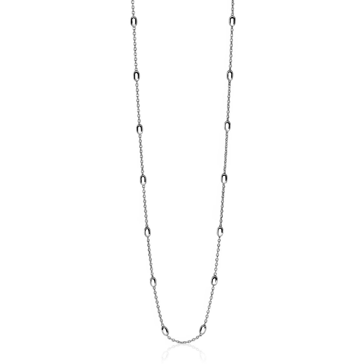 ZINZI zilveren fantasie collier ovaal 42-45cm ZIC1655