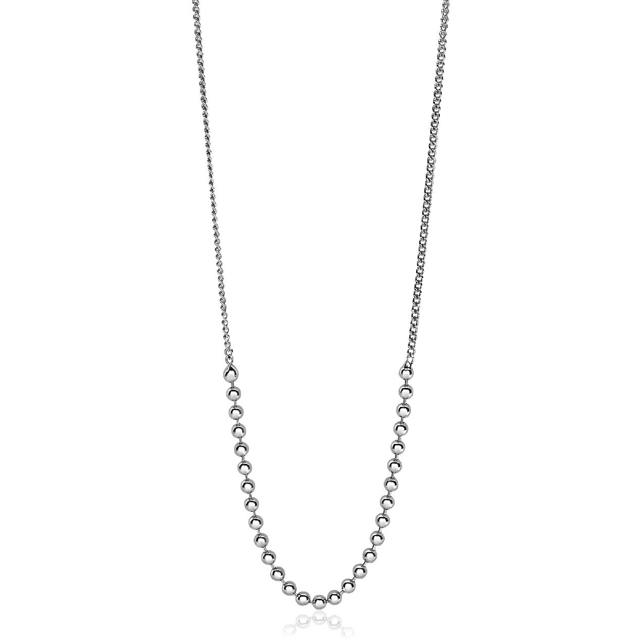 ZINZI zilveren fantasie collier gourmet bol 42-45cm ZIC1657