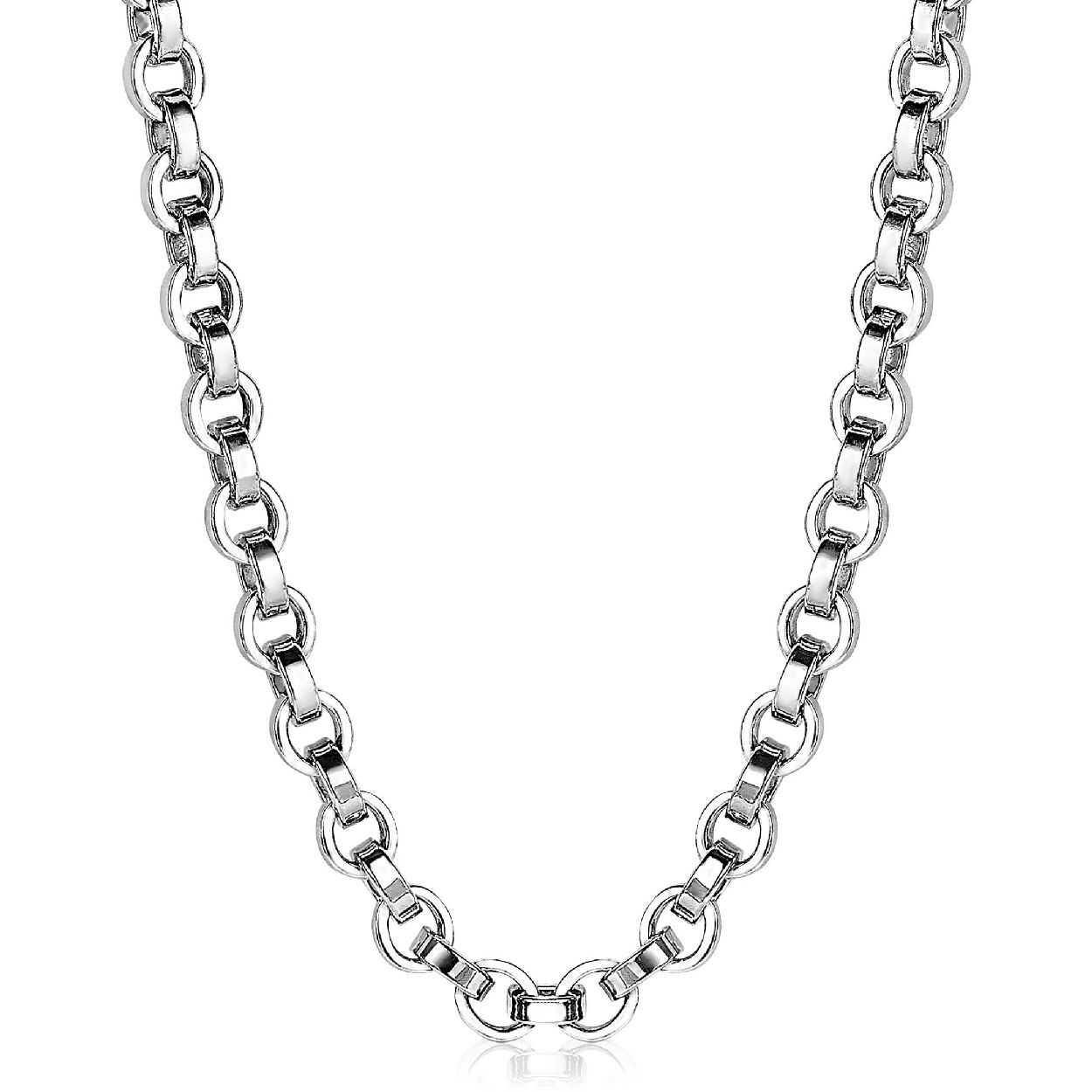 ZINZI zilveren schakelcollier rond 45cm ZIC1702