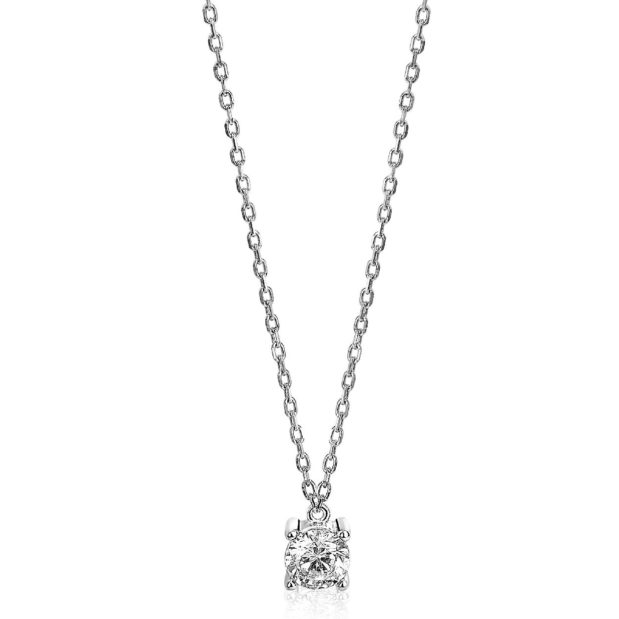 De ZINZI damesketting met modelnummer ZIC1750 is een elegante zilveren ketting. De halsketting is 45 cm lang met een hanger van 6 mm hoog en 4 mm breed. Hij heeft een prachtige zilverkleur, maar zonder extra glans. Draag deze ketting voor een subtiele en verfijnde touch aan elke outfit, perfect voor zowel dagelijks gebruik als speciale gelegenheden.