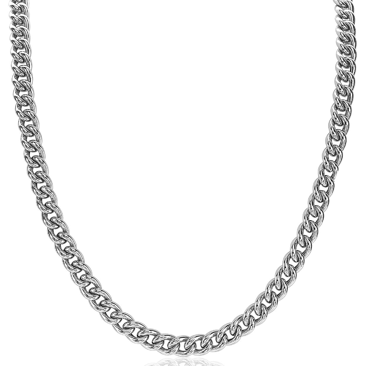 ZINZI zilveren gourmet ketting 7,5mm breed 45cm ZIC1905