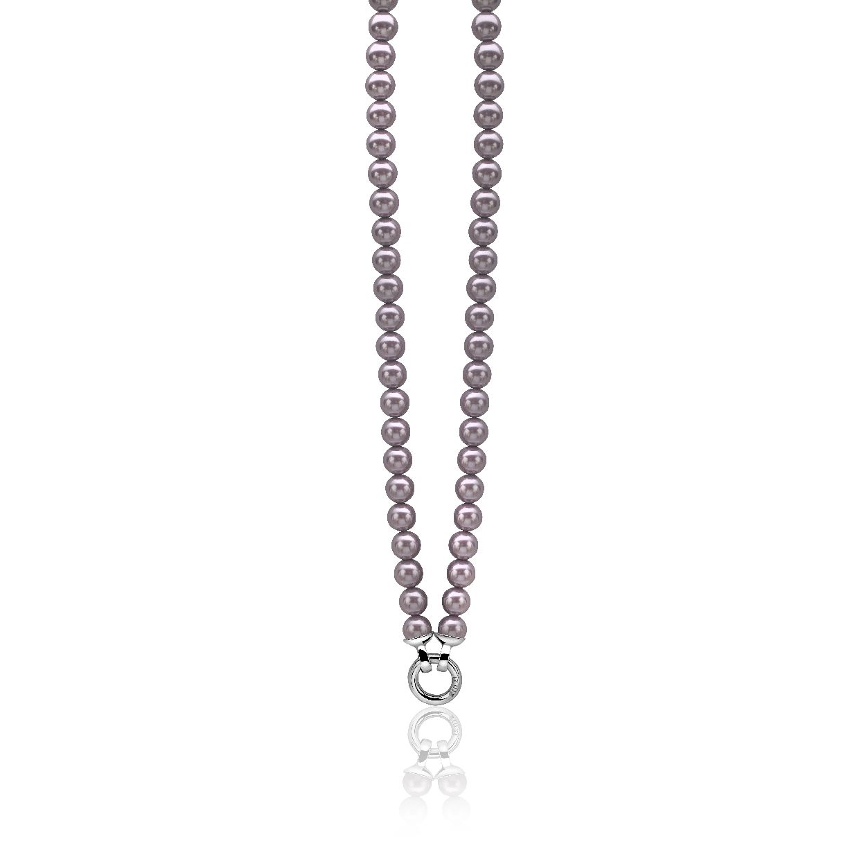 Zinzi zilveren ketting paars 43cm met sluiting ZIC401P-S