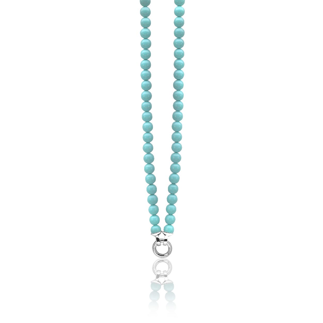 ZINZI collier turkoois met slot 45cm