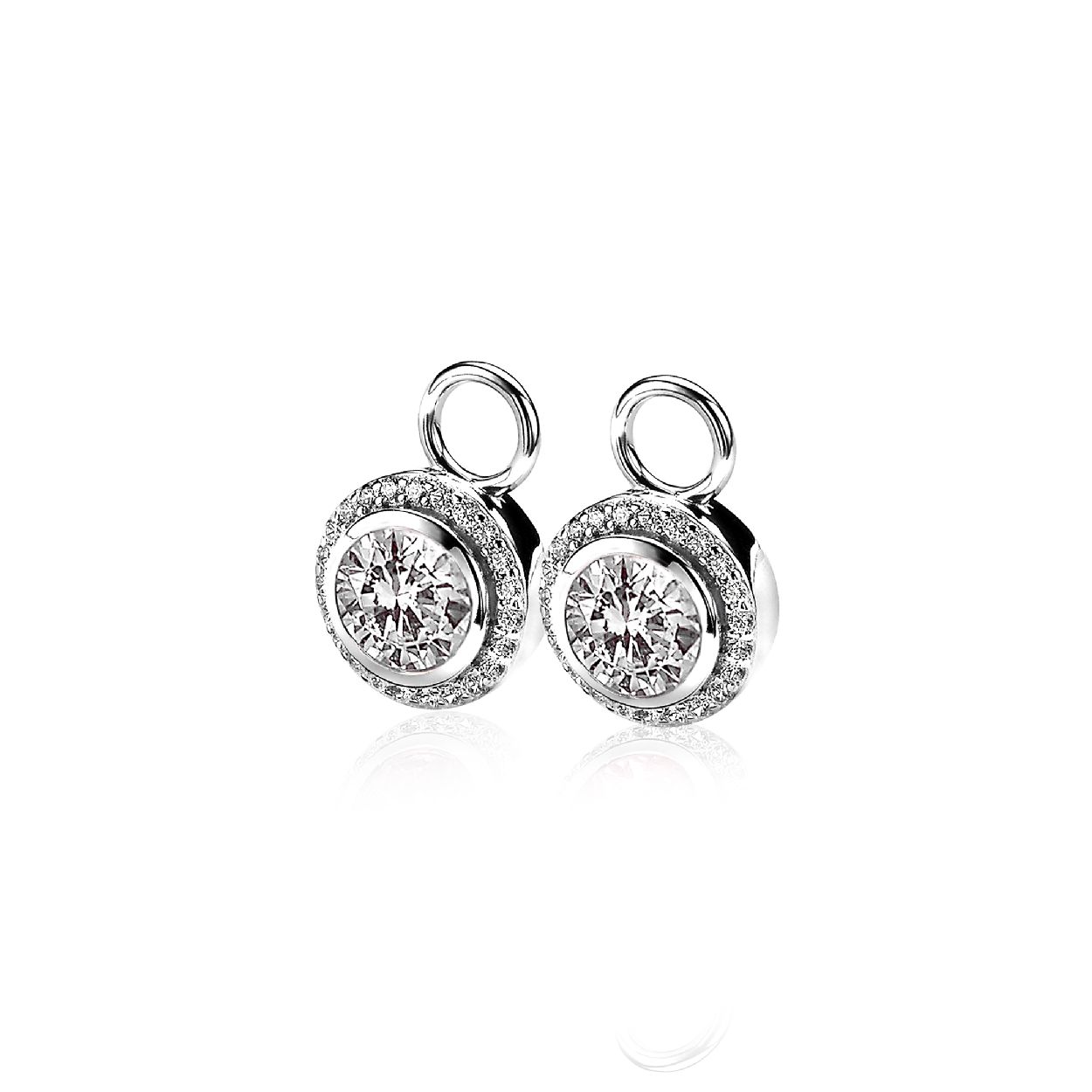 Productomschrijving
ZINZI zilveren ronde luxueuse oorbedels, bezet met witte zirconia's. Hang ze sierlijk aan je zilveren Zinzi oorringen . De oorringen zijn niet bij de prijs inbegrepen. Vervaardigd van eerste gehalte zilver (925) en met extra rodiumlaag voor een langdurige glans.