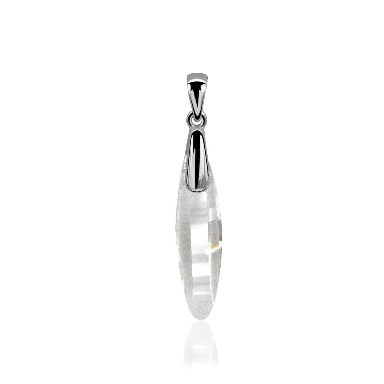 Zinzi zilveren hanger wit Swarovski ZIH1012