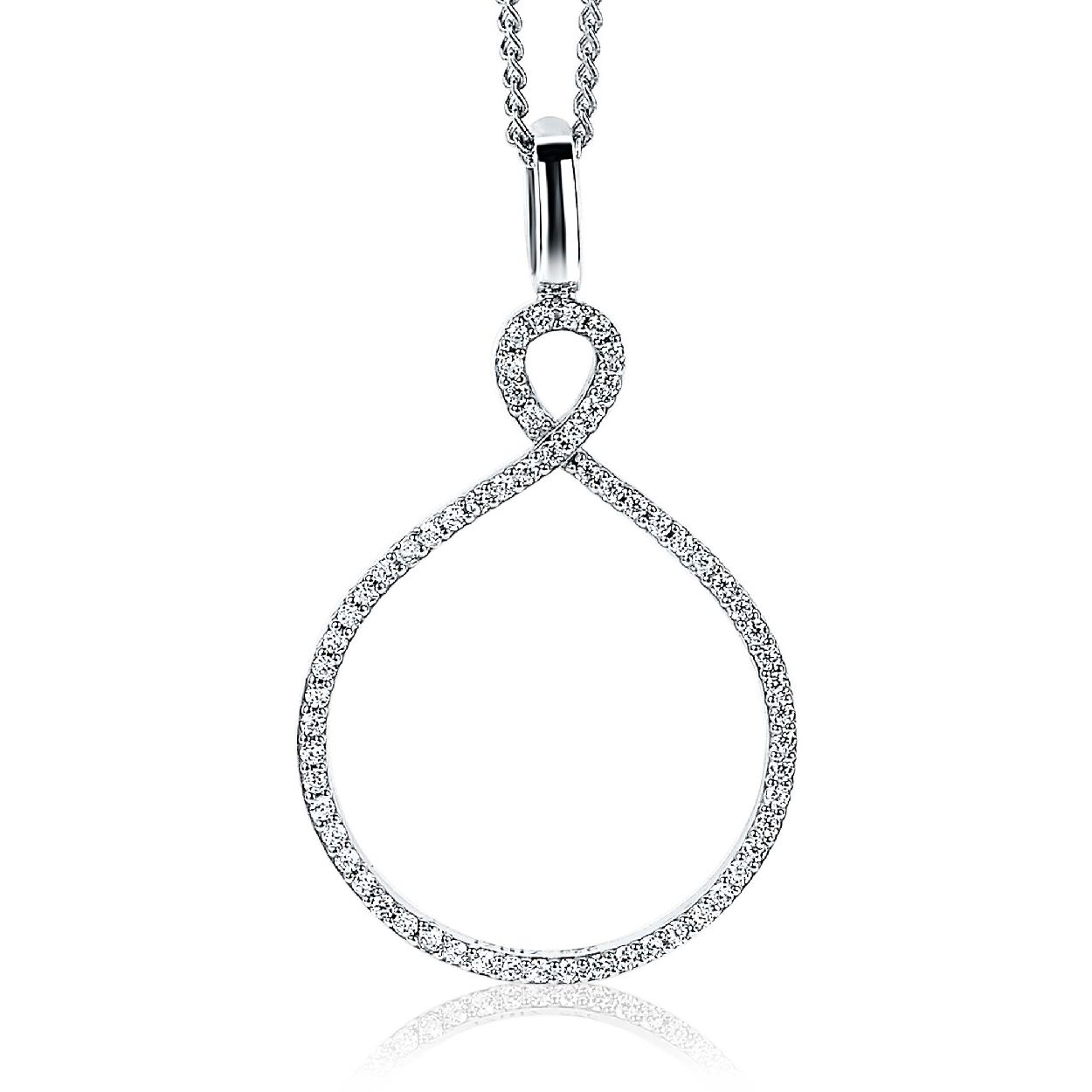 ZINZI zilveren luxe hanger infinity wit ZIH1893