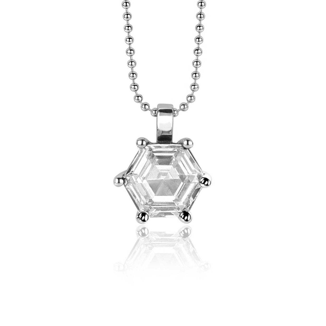 ZINZI zilveren hanger met een schitterende facetgeslepen witte zirconia in zeshoekige vorm. De hanger is 15 mm lang en 13 mm breed. Combineer met een ketting naar wens. De hanger is exclusief collier geprijsd. Maak je look compleet met de bijpassende oorsieraden en ring! Vervaardigd van eerste gehalte zilver (925) en voorzien van een extra rodiumlaag voor een langdurige glans.