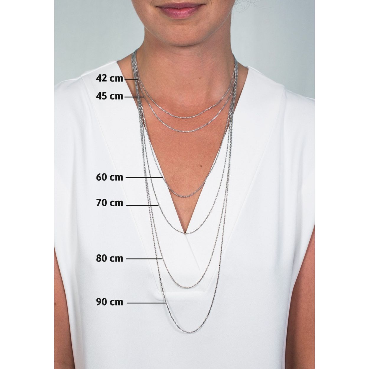 ZINZI zilveren anker ketting. Kies zelf de lengte die bij je past: 42, 45, 60, 70, 80 of 90cm. ZILC-A