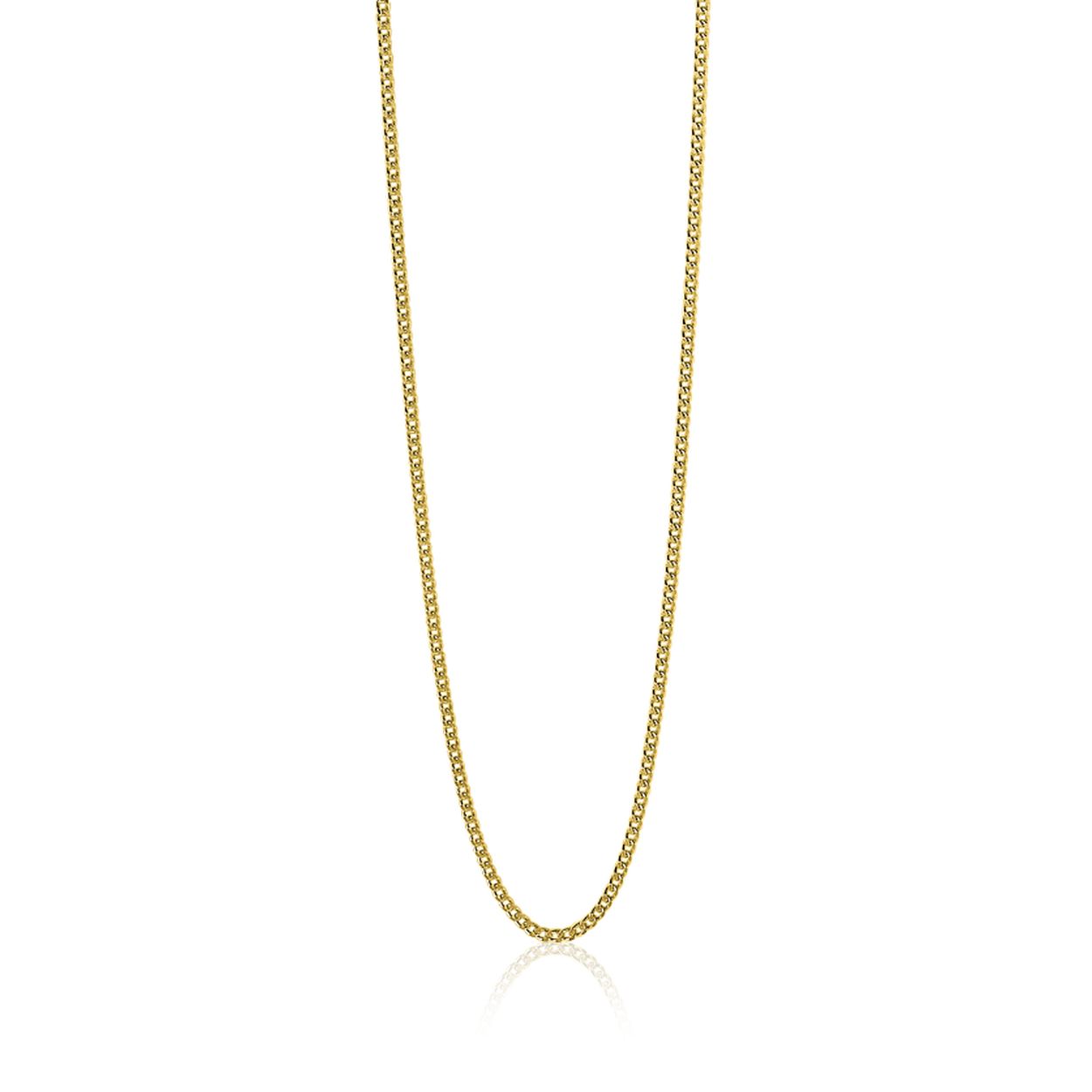 zinzi lengte collier zilververguld gourmet 45cm