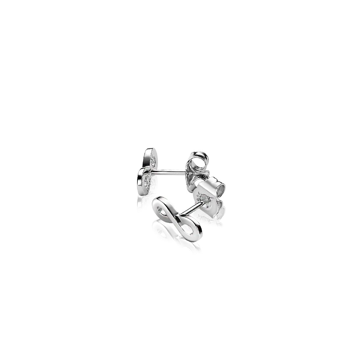 Zinzi zilveren oorknoppen infinity ZIO1065
