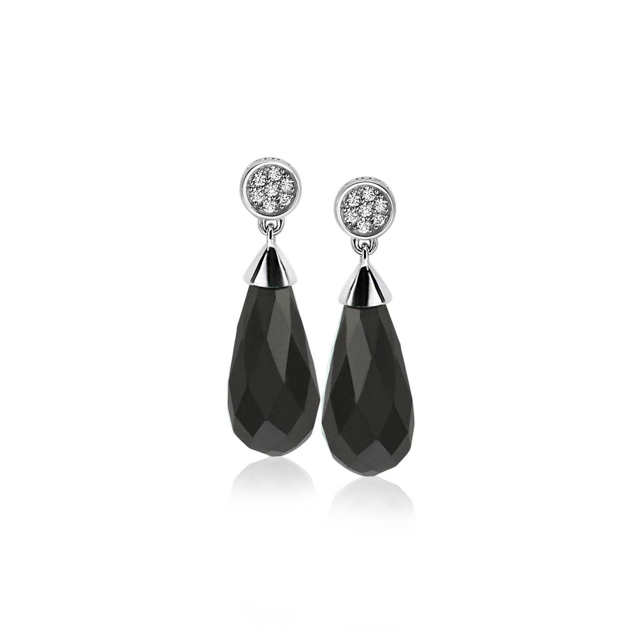 ZINZI zilveren oorsieraden zwart ZIO1203Z