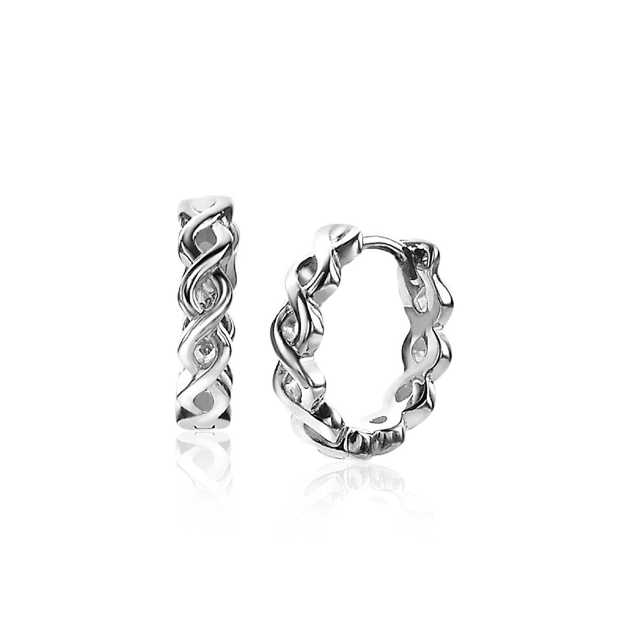 ZINZI zilveren oorringen 13mm met Infinity vorm rondom. Met luxe scharniersluiting. Deze sierlijke oorringen zijn geschikt voor elke gelegenheid! Vervaardigd van eerste gehalte zilver (925) en voorzien van een extra rodiumlaag voor een langdurige glans.