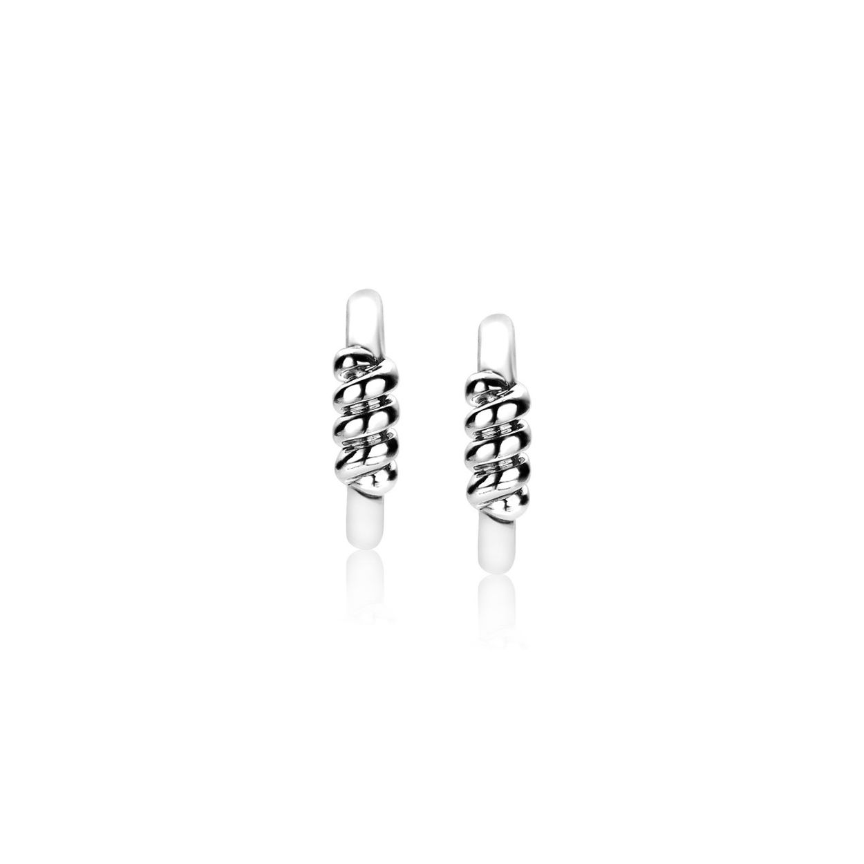 ZINZI zilveren creolen gedraaid motief 17x4mm ZIO1564