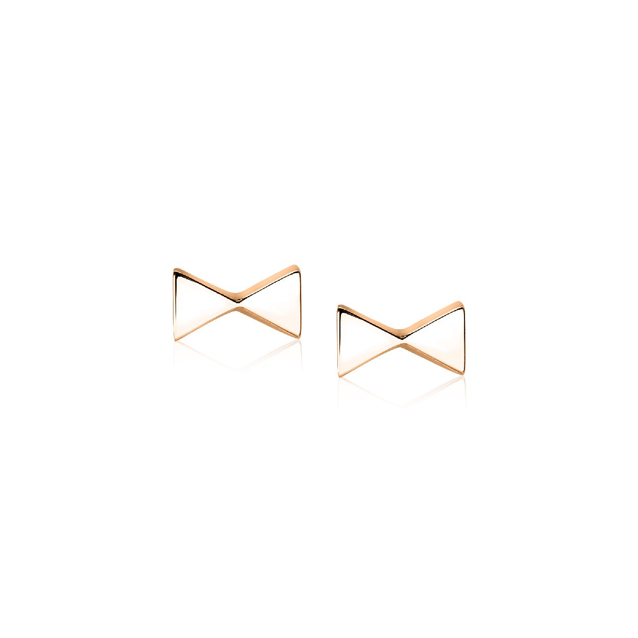 ZINZI zilveren gladde oorknoppen rosé verguld met trendy strik. De oorknoppen zijn 8mm groot. De oorsieraden zijn vervaardigd van eerste gehalte zilver (925) en voorzien van een extra rosé vergulde laag.