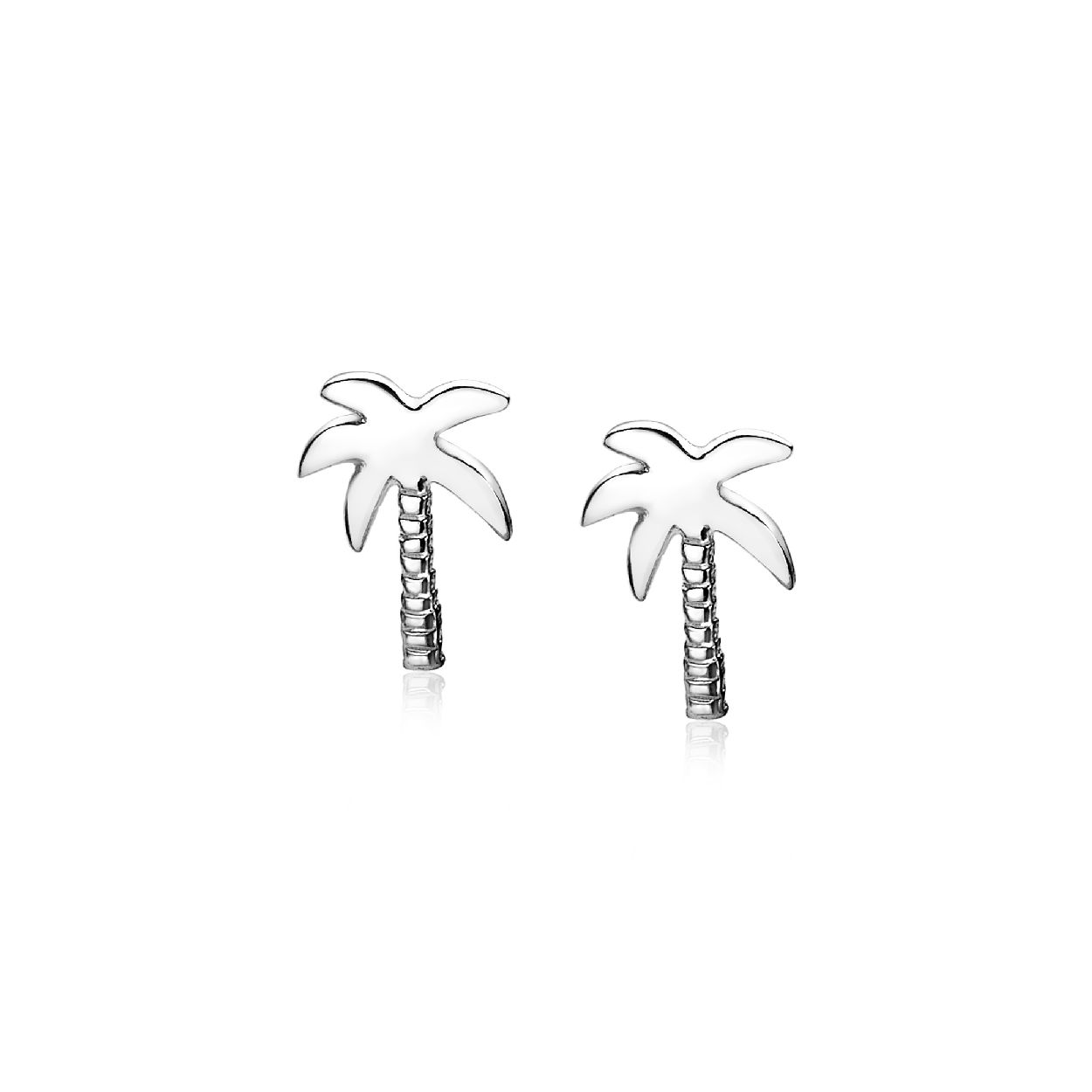 ZINZI zilveren oorknoppen palmboom 12,5mm ZIO1700