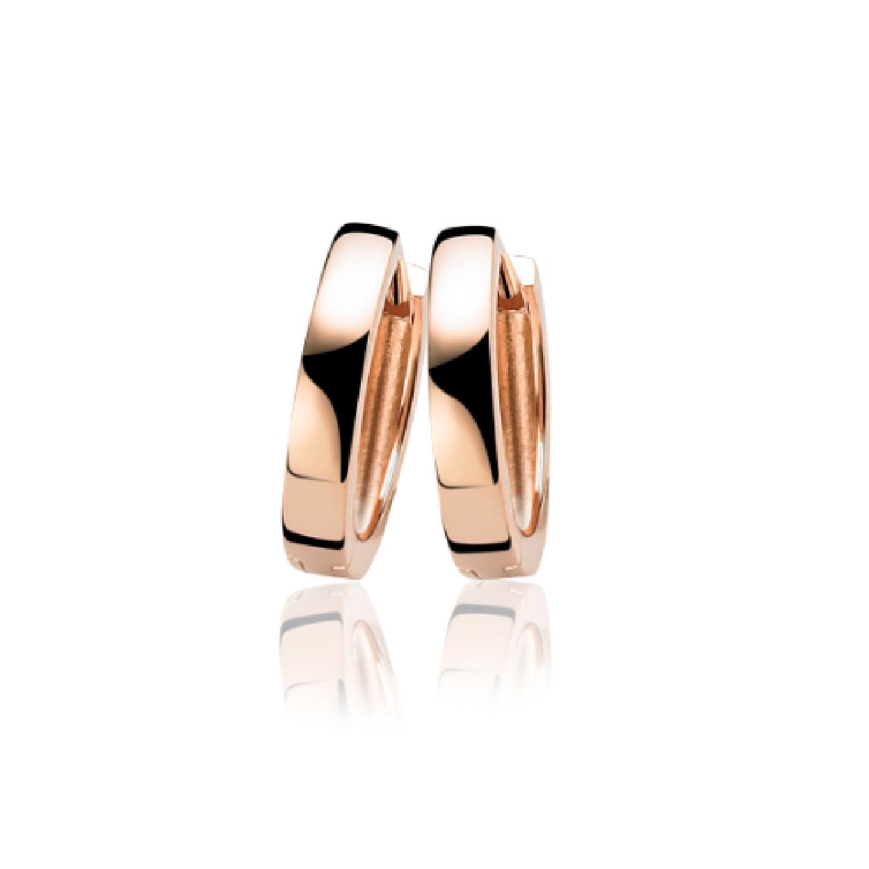 ZINZI zilveren oorringen rose verguld 17 x 3mm ZIO186R