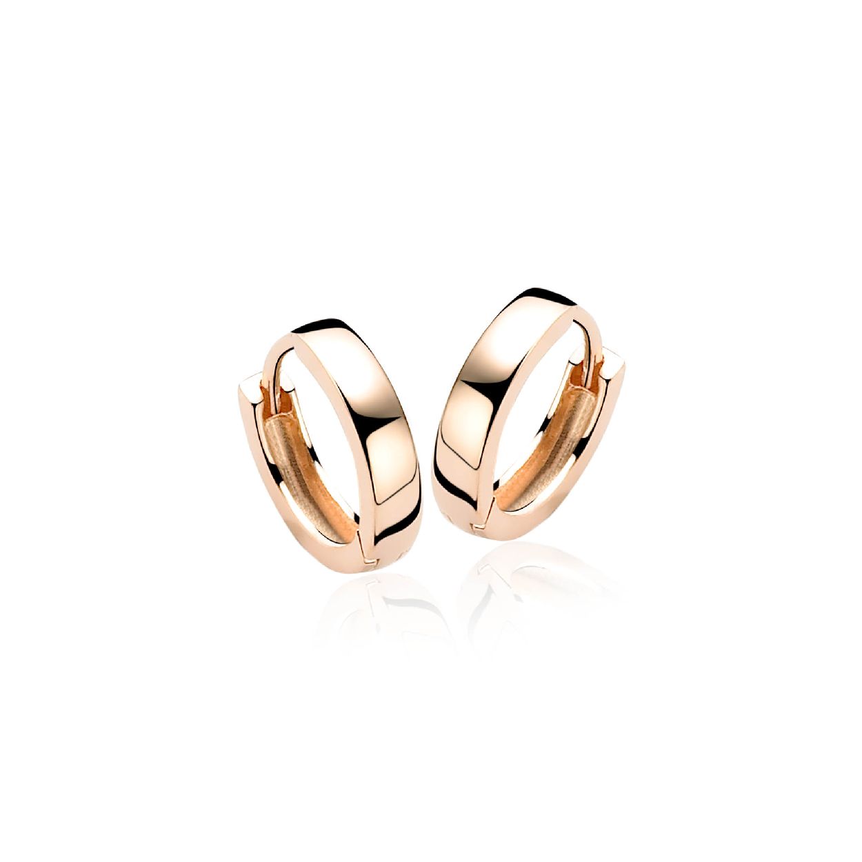 ZINZI zilveren oorringen rose verguld 15 x 3mm ZIO191R