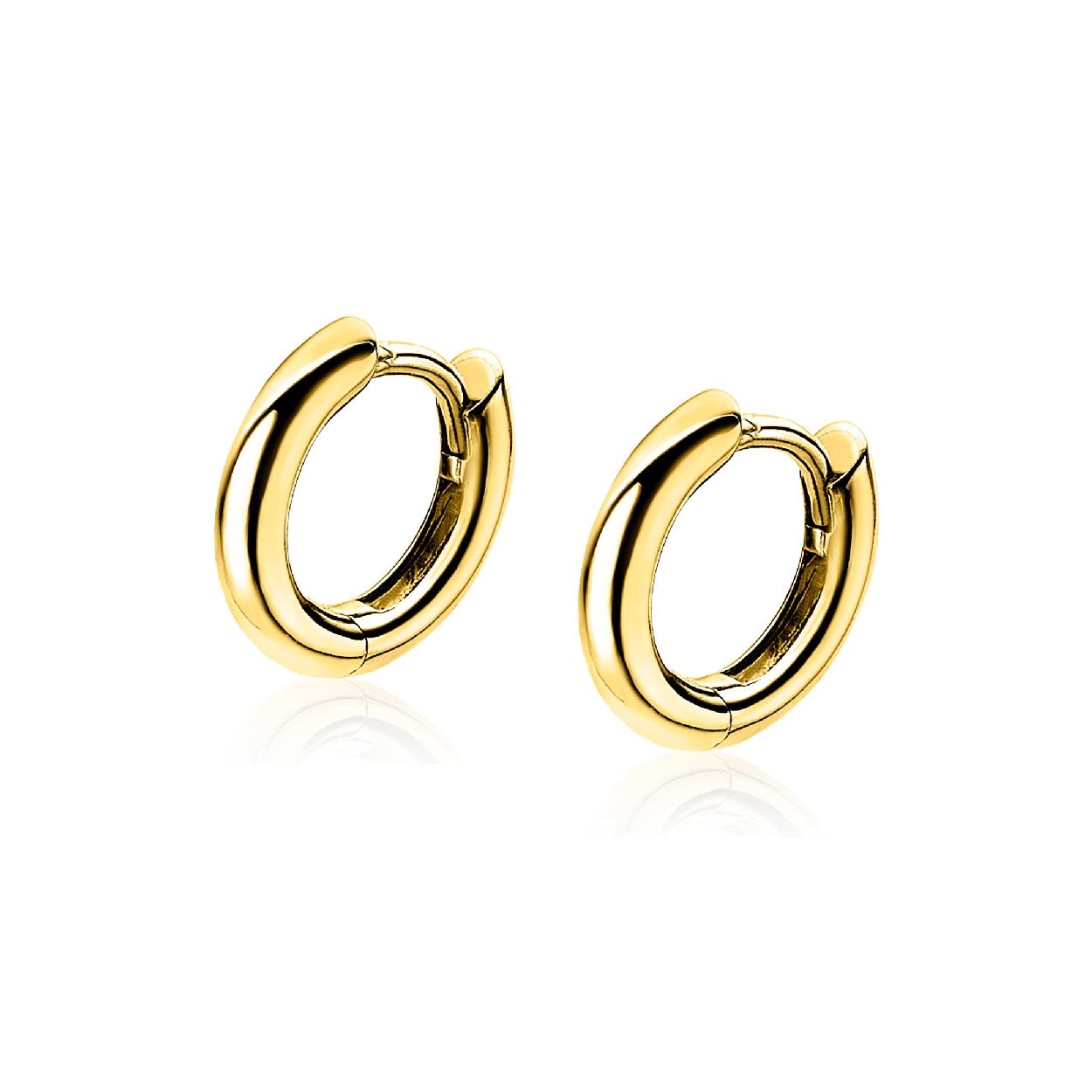 ZINZI zilveren oorringen geel verguld 12 x 3mm ZIO194G