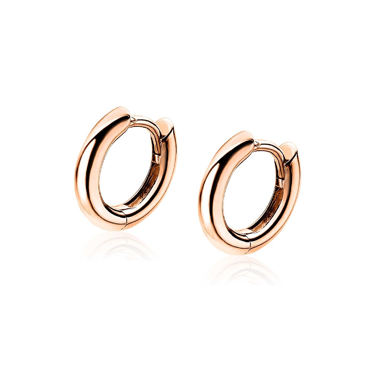 ZINZI zilveren oorringen rose verguld 12 x 2mm ZIO194R