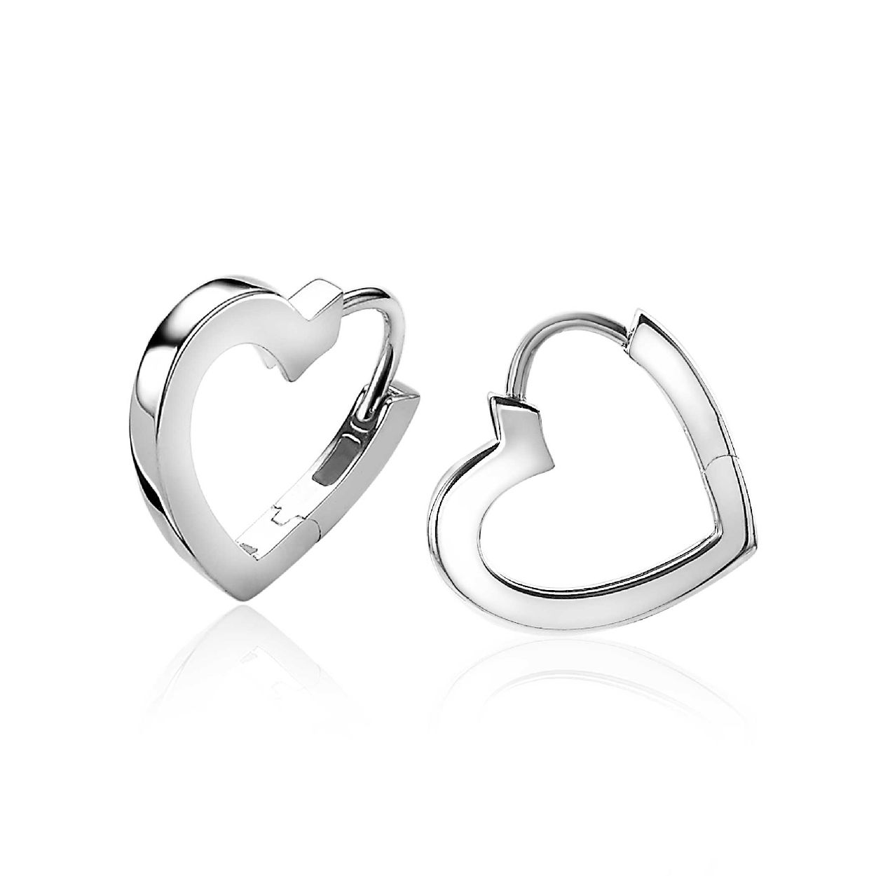 ZINZI zilveren oorringen 18mm open hartvorm ZIO2195