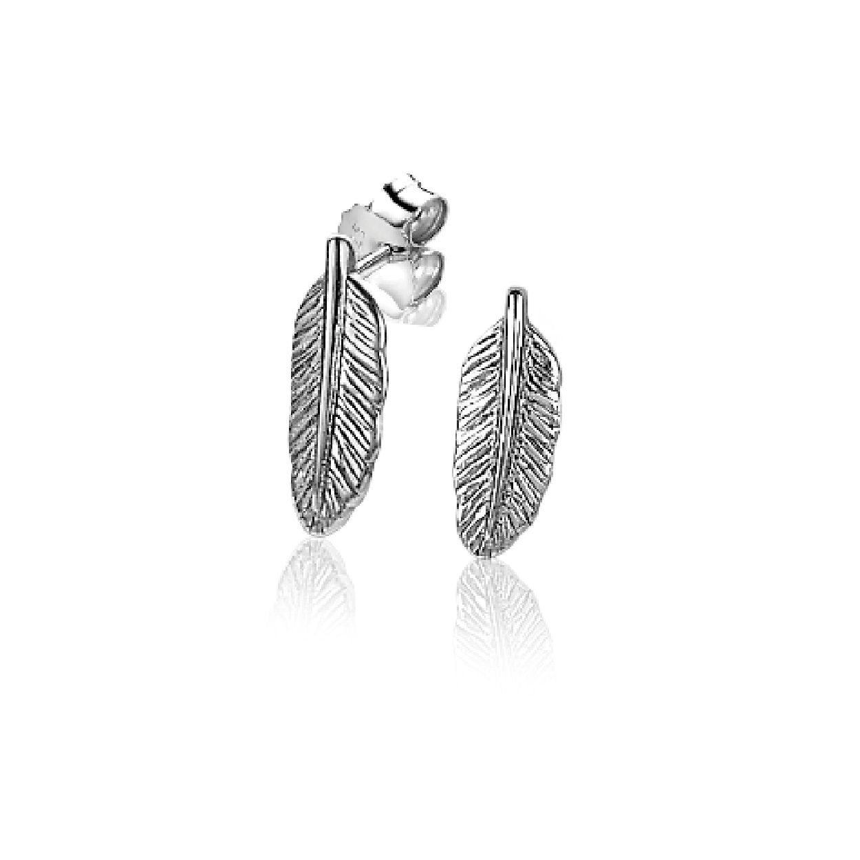 ZINZI zilveren oorknoppen in de vorm van een veertje (10mm). Deze subtiele oorstekers blinken uit in hun eenvoud en zijn geschikt voor elke gelegenheid! Vervaardigd van eerste gehalte zilver (925) en voorzien van een extra rodiumlaag voor een langdurige glans.