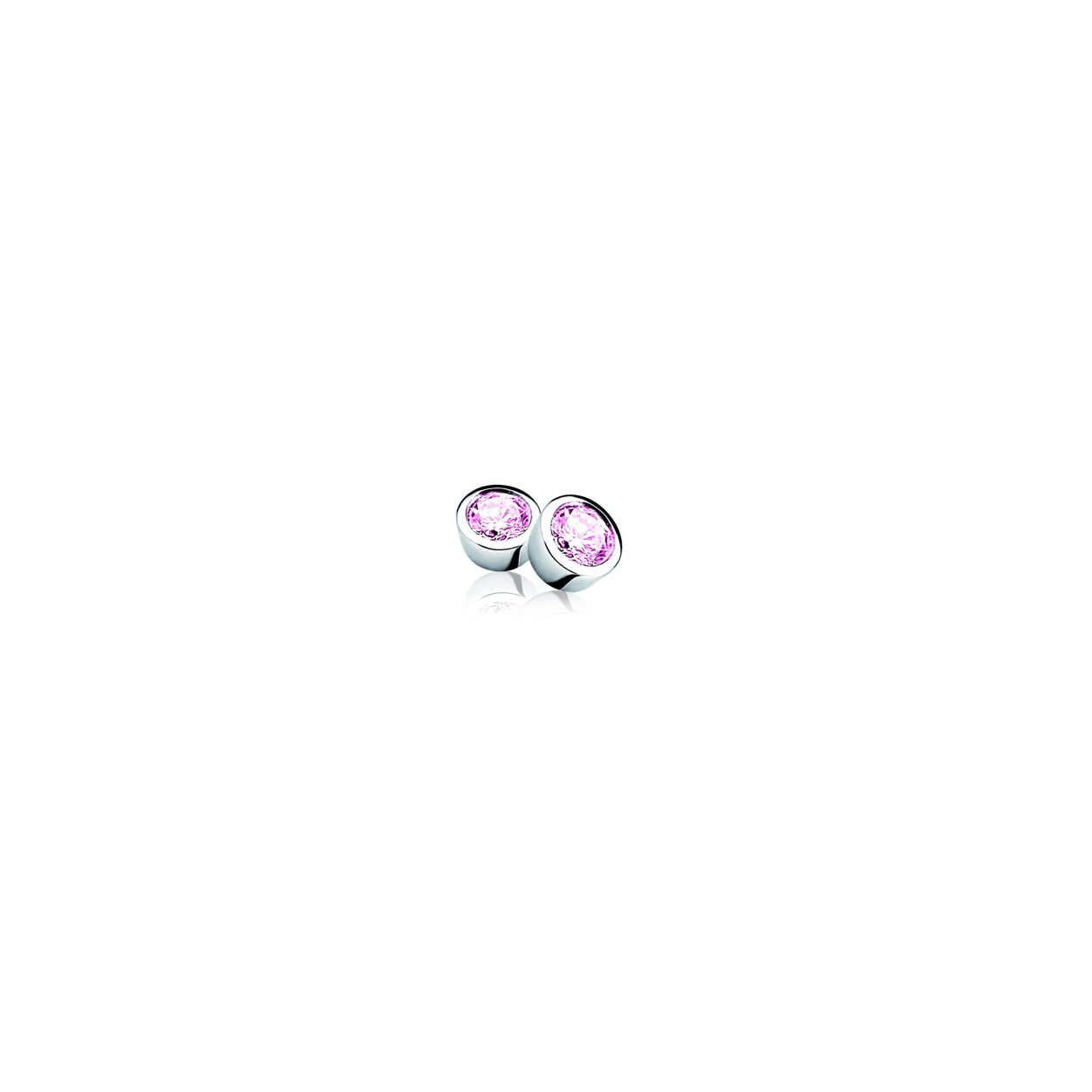 Dit is een oorbellen van het merk Zinzi. De oorbellen is roze van kleur en gemaakt van zilver.