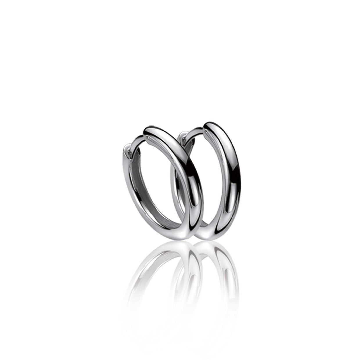 ZINZI zilveren creolen 15 x 2mm glad ZIO401