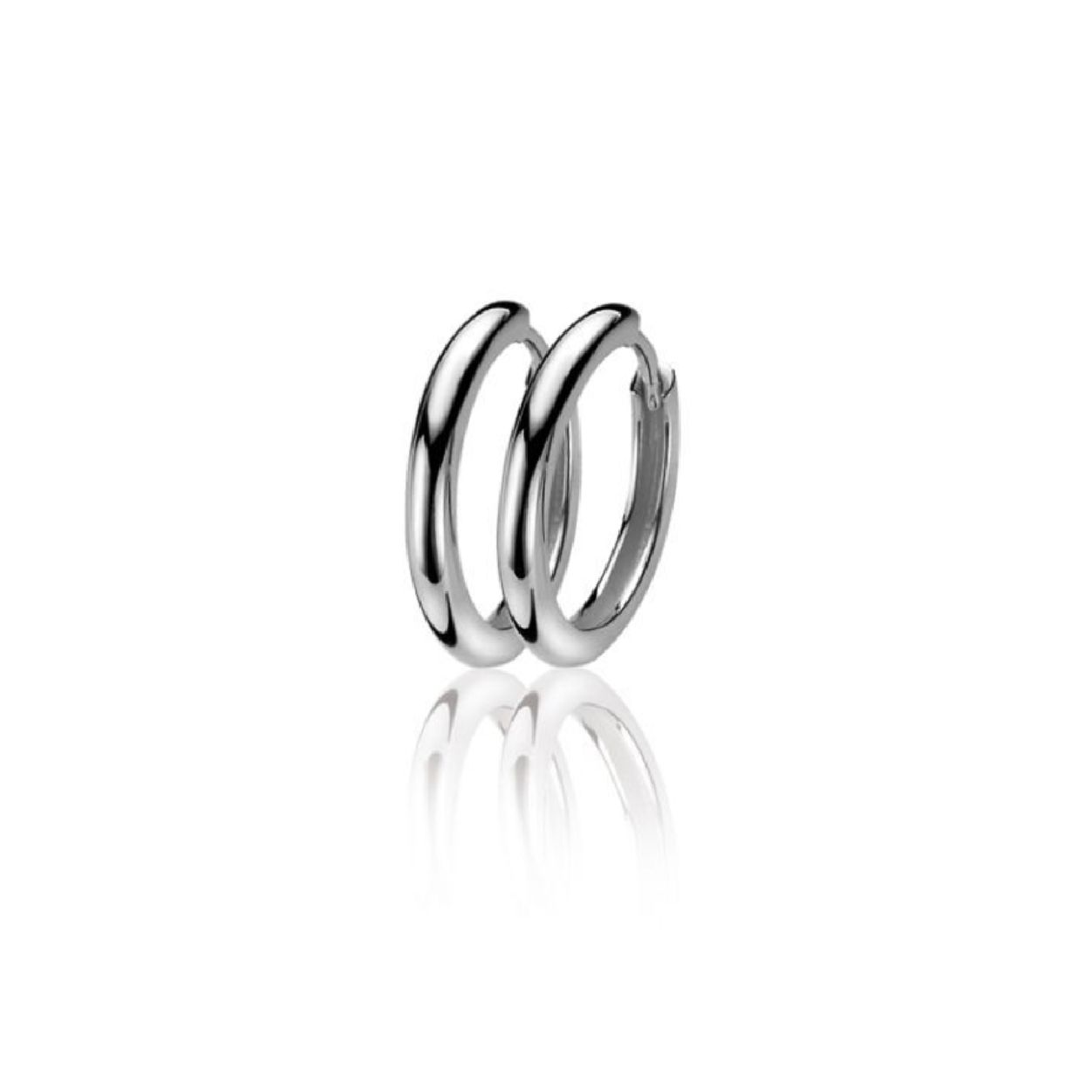 ZINZI zilveren creolen 17 x 2mm glad ZIO402