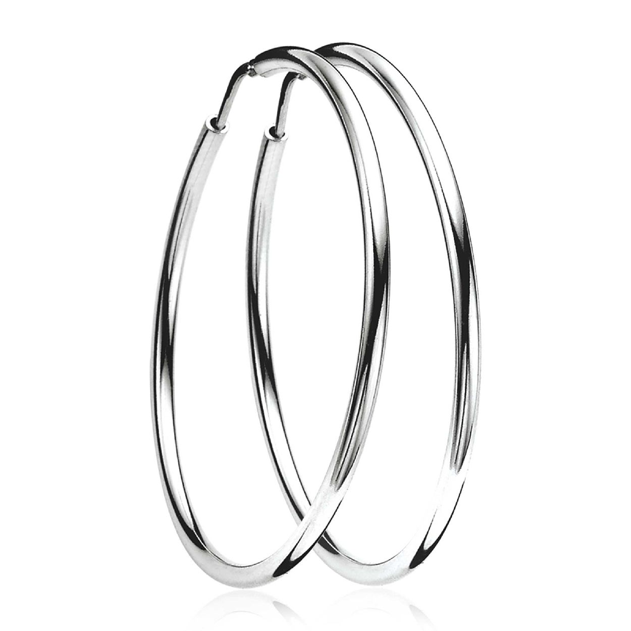 ZINZI zilveren creolen 45 x 2mm glad ZIO436