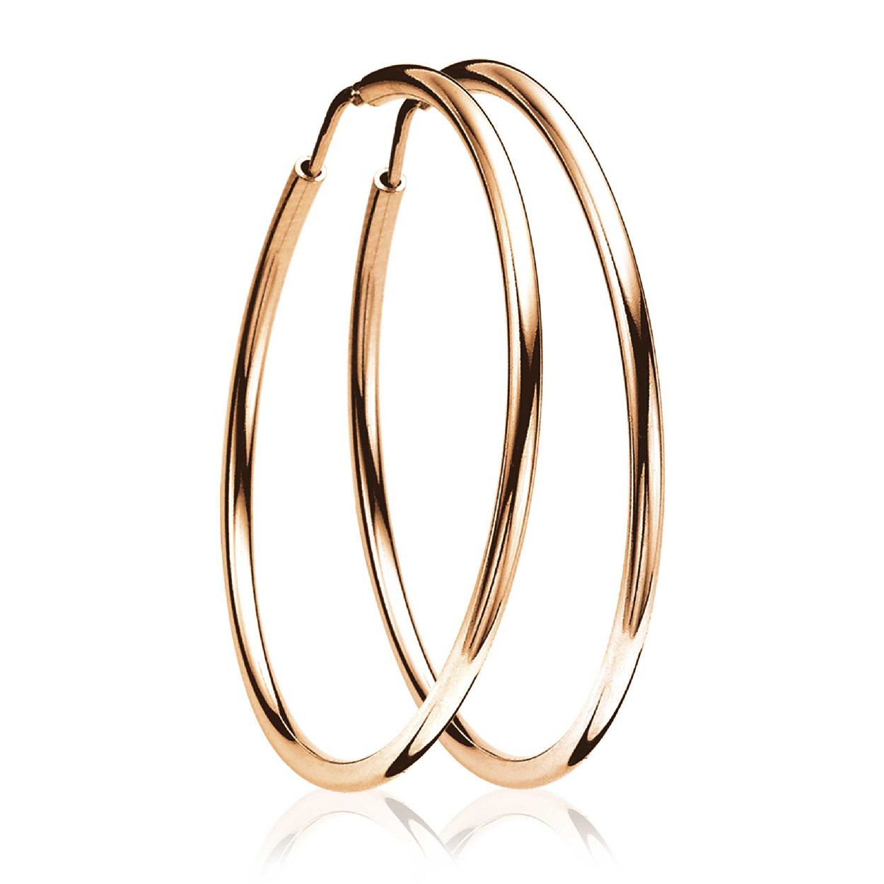 ZINZI zilveren oorringen rose verguld 45x2mm ZIO436R