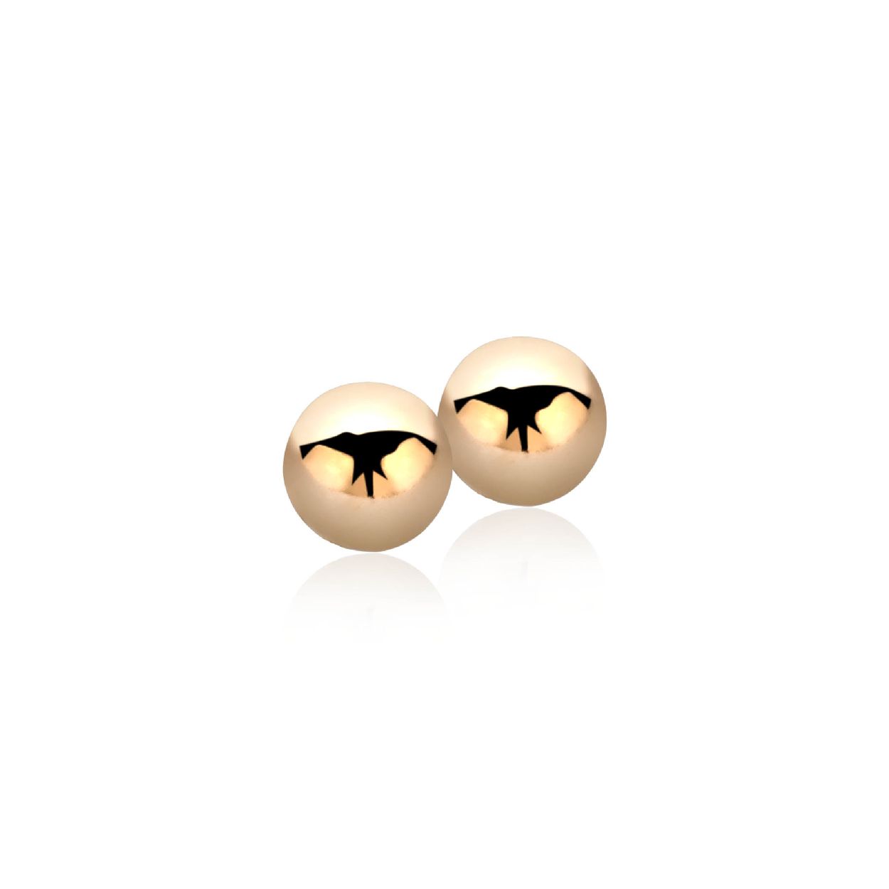 ZINZI zilveren oorstekers rose verguld glad bol 5mm ZIO807R