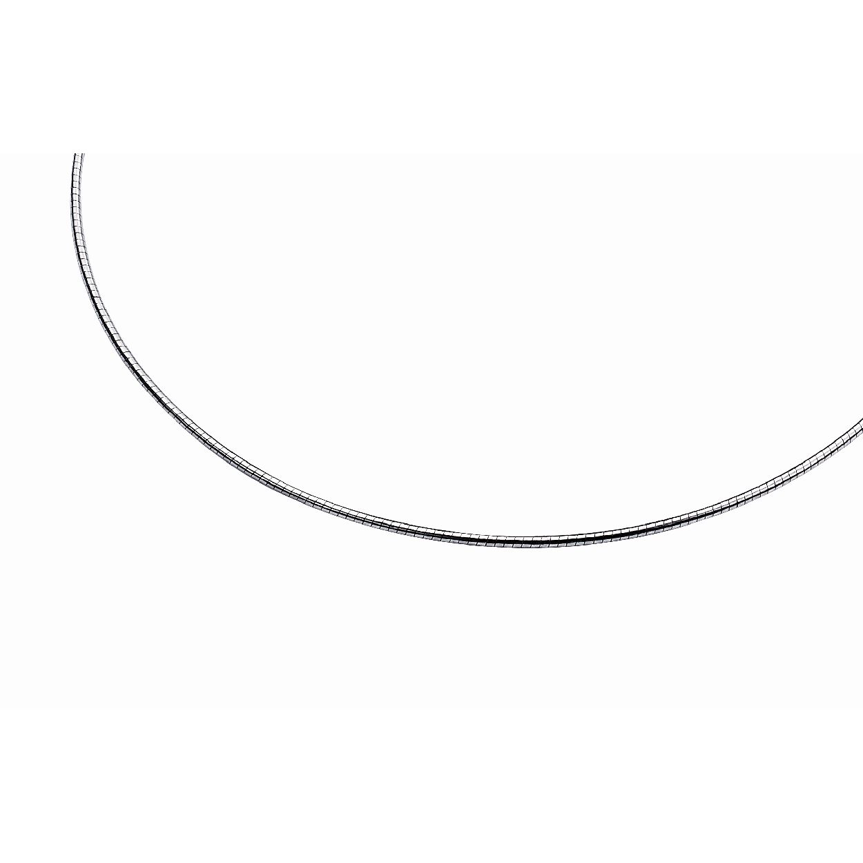 43cm Zinzi zilveren omega collier 1,5mm breed ZIOM15-43