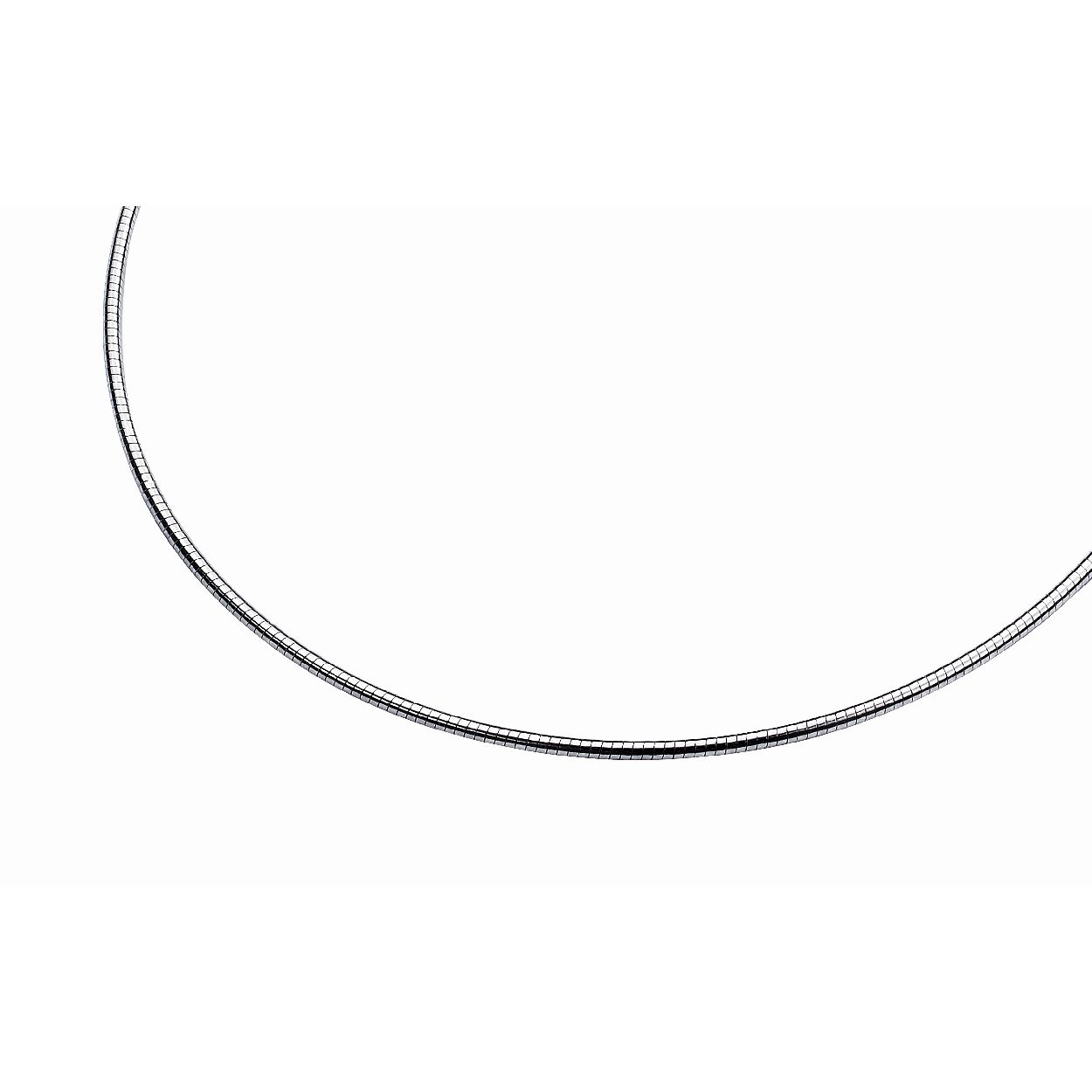 43cm Zinzi zilveren omega collier 2mm breed ZIOM2-43