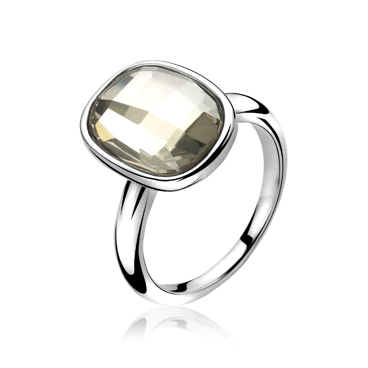 ZINZI zilveren ring wit ZIR1007
