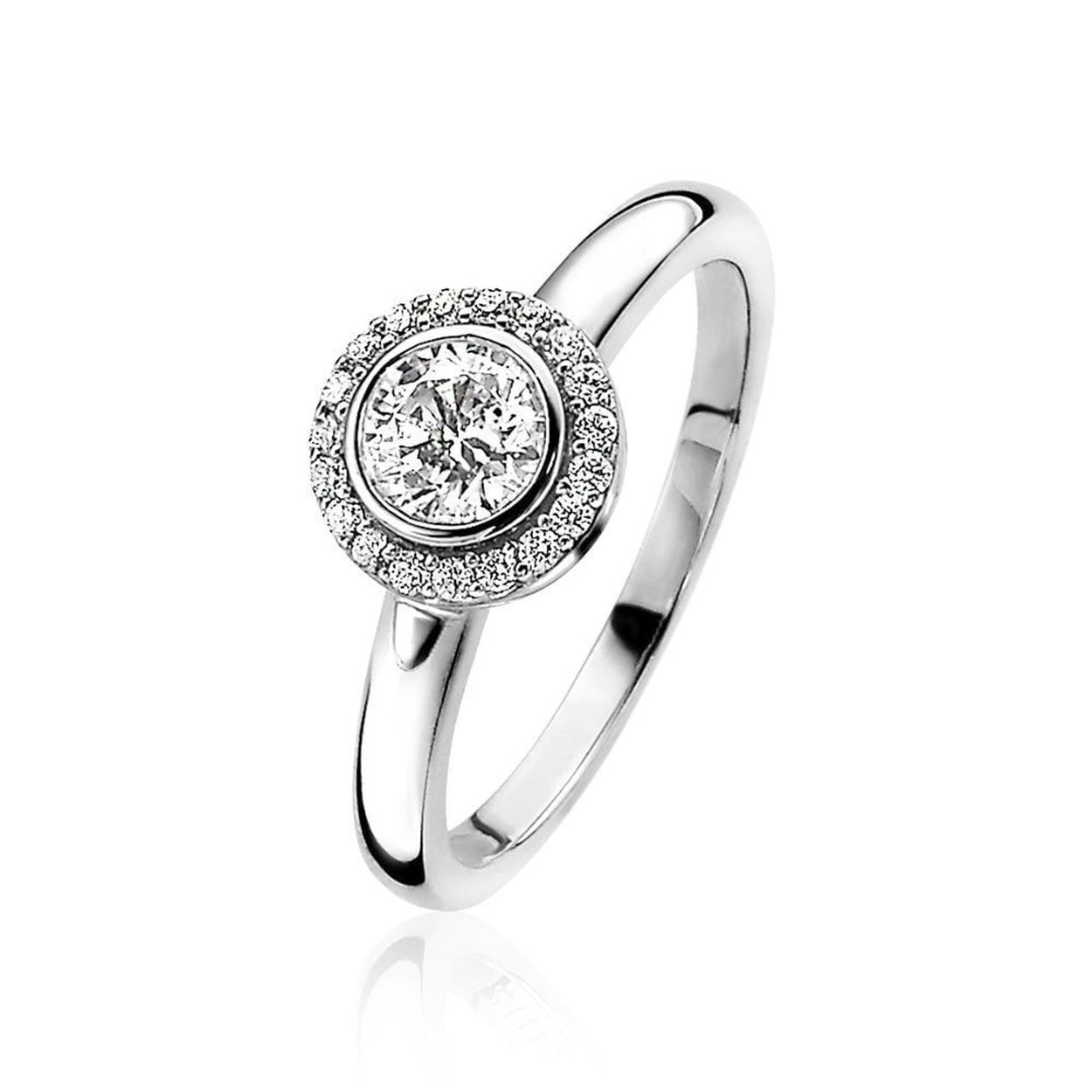 zilveren ring met zirkonia