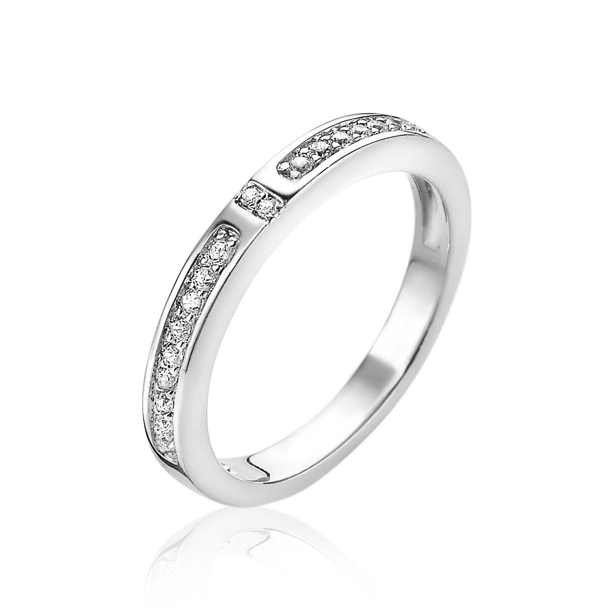 AANSCHUIFRING ZINZI ZILVER ZIRKONIA