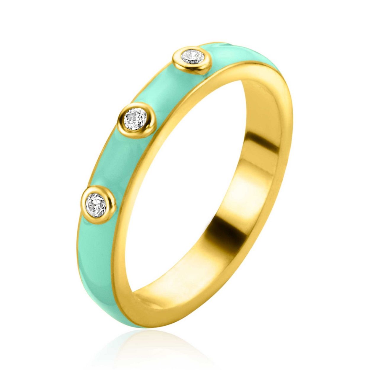 Dit is een ring van het merk Zinzi. De ring is turquoise van kleur en gemaakt van zilver. 