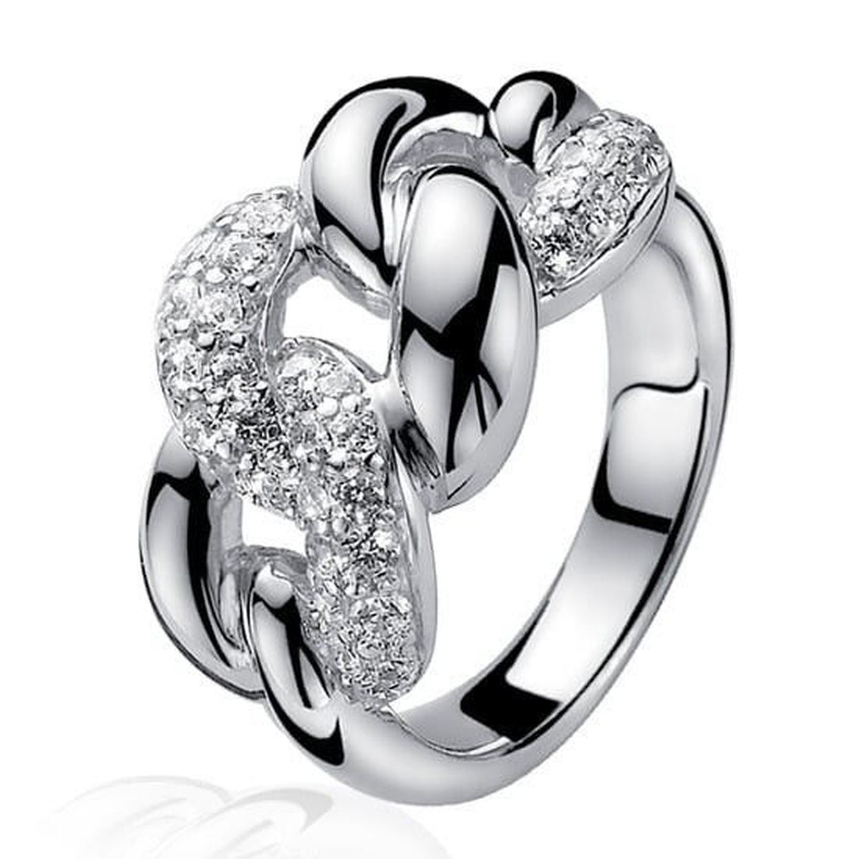ZINZI zilveren ring gourmet zirconia mt.60