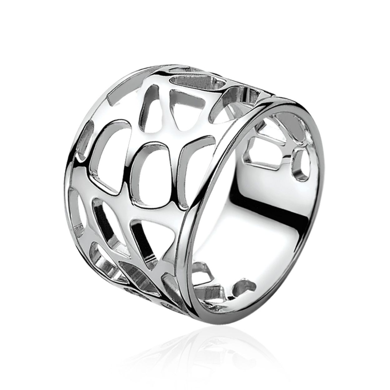 Zinzi zilveren ring opengewerkt mt.54 ZIR531