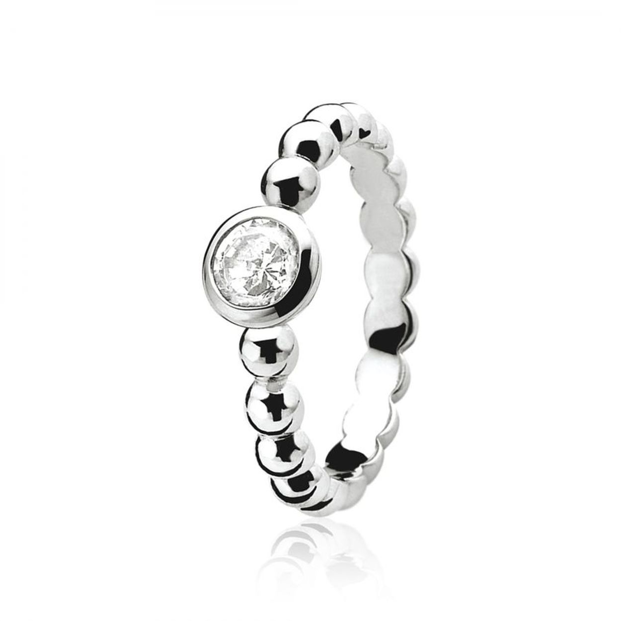 Zinzi zilveren ring wit zirkonia mt.54 ZIR603W