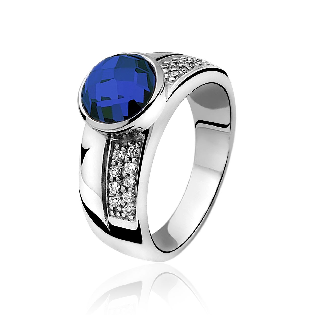 Zinzi zilveren ring blauw zirkonia pavé mt.54 ZIR766B
Dit sieraad is van het merk Zinzi. Het sieraad is gemaakt van Zilver.